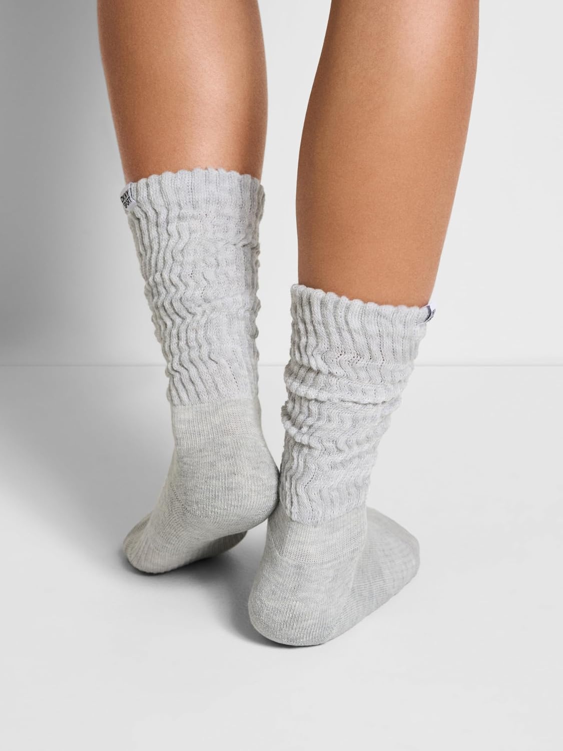 image:imageDKNY Womens 3 Pack Slouch Crew SocksGreyWhiteBlack