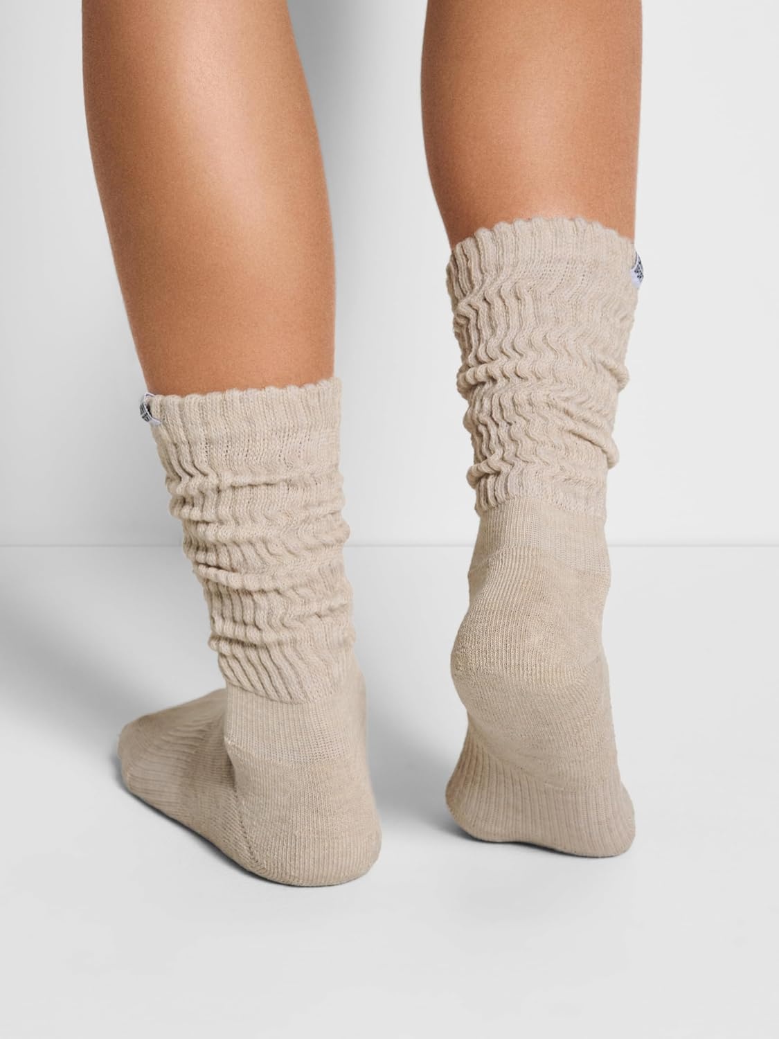 image:imageDKNY Womens 3 Pack Slouch Crew SocksIvoryWhiteGreen