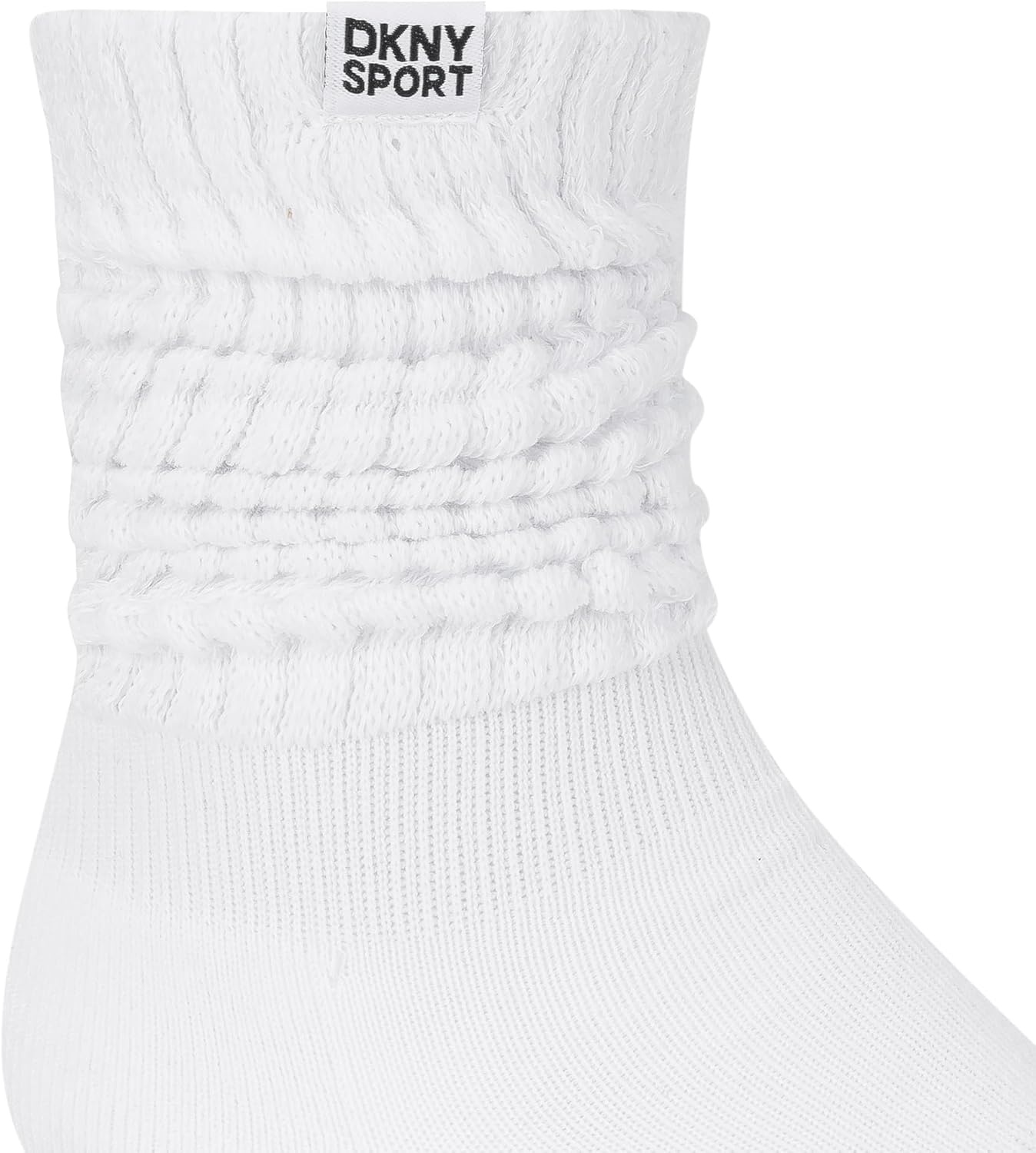 image:imageDKNY Womens 3 Pack Slouch Crew SocksWhite Traditional