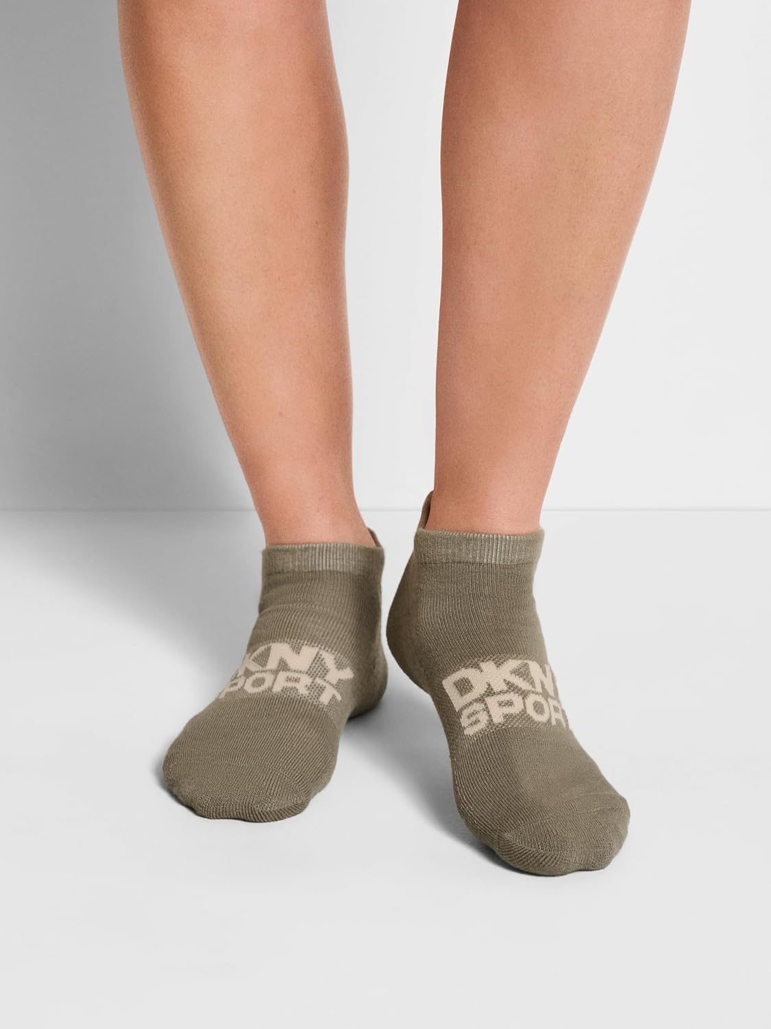 image:imageDKNY Womens 6 Pack Sport Cushion Low Cut SocksOatmealGreen