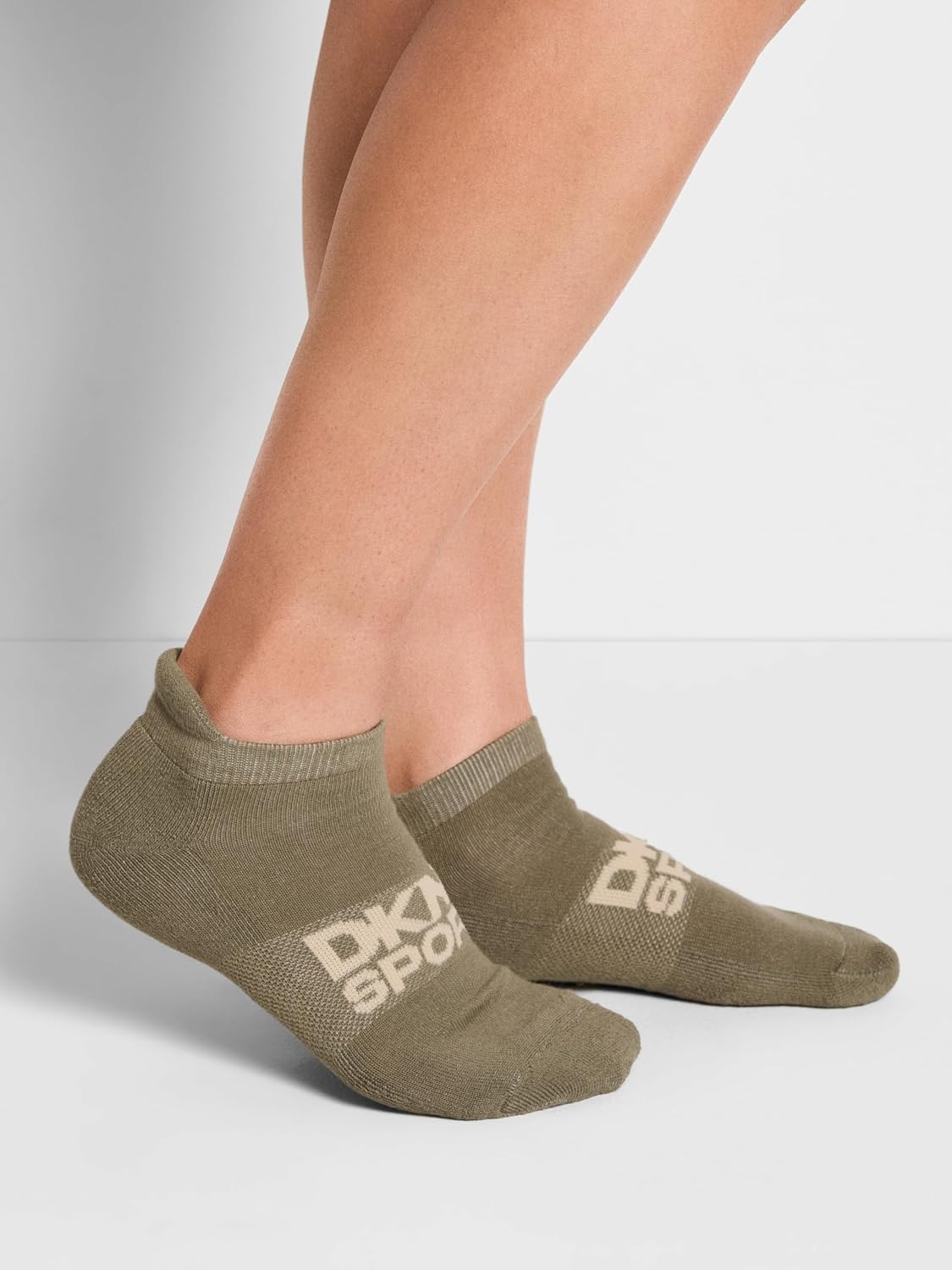 image:imageDKNY Womens 6 Pack Sport Cushion Low Cut SocksOatmealGreen