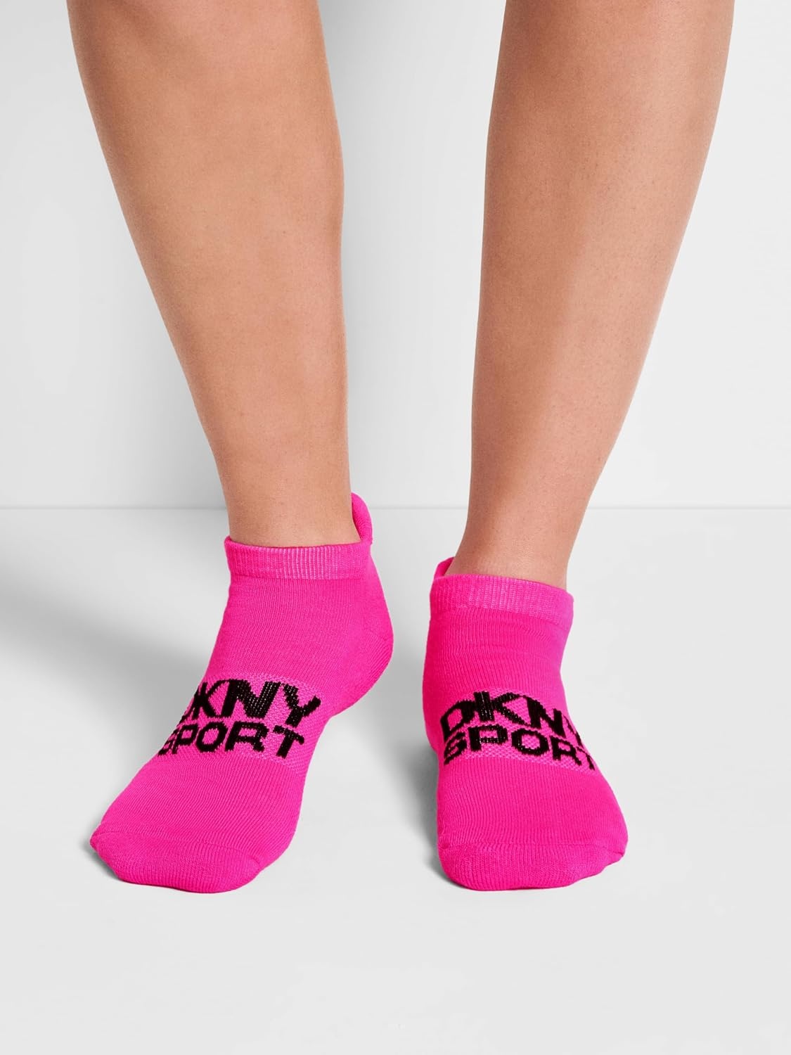 image:imageDKNY Womens 6 Pack Sport Cushion Low Cut SocksPinkBlackWhite