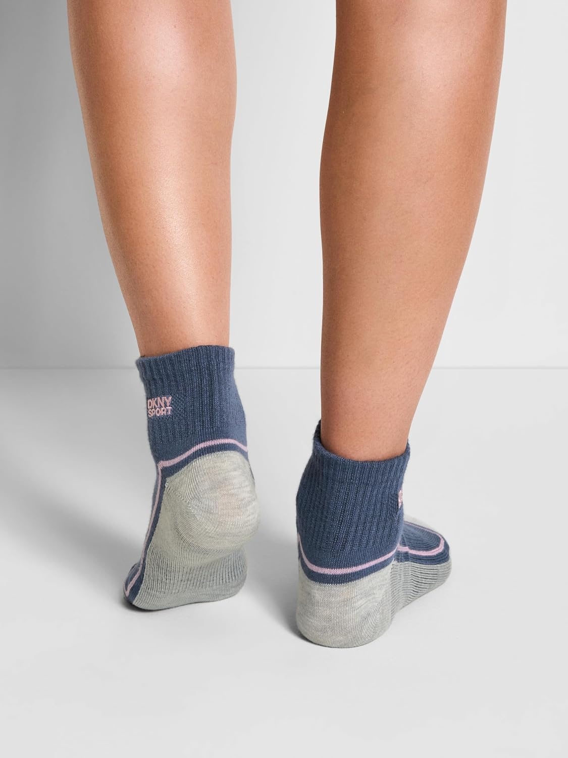 image:imageDKNY Womens 6 Pack Sport High Quarter Crew SocksBluePink