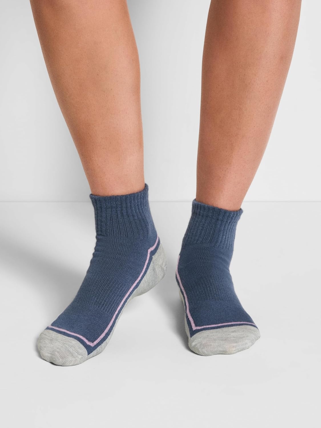 image:imageDKNY Womens 6 Pack Sport High Quarter Crew SocksBluePink