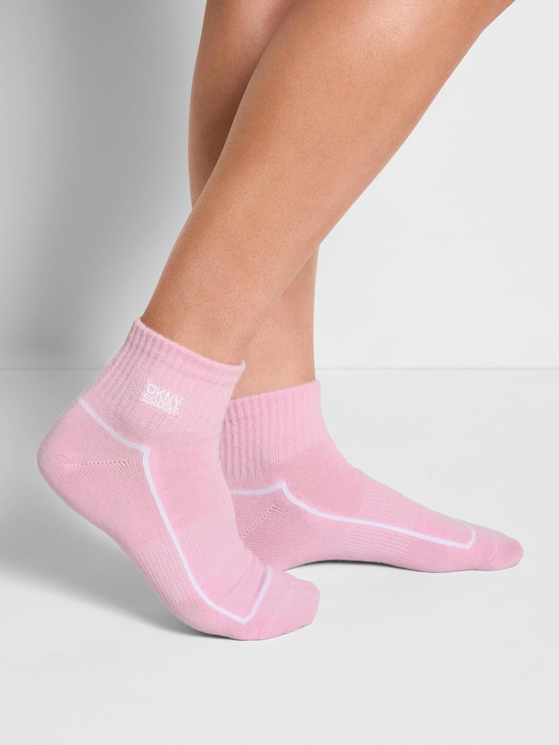 image:imageDKNY Womens 6 Pack Sport High Quarter Crew SocksBluePink
