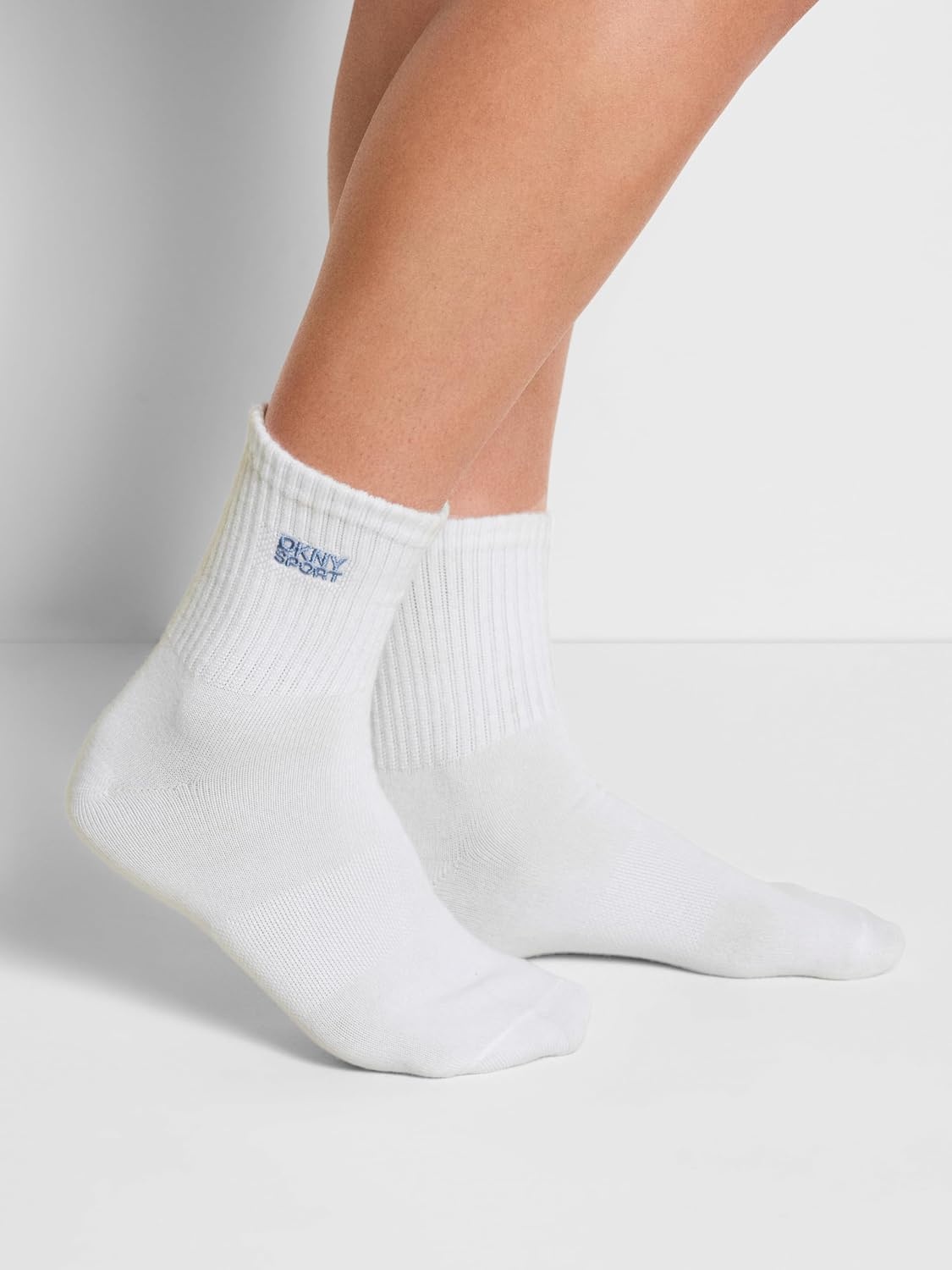 image:imageDKNY Womens 6 Pack Sport Low Crew SocksWhiteMulti