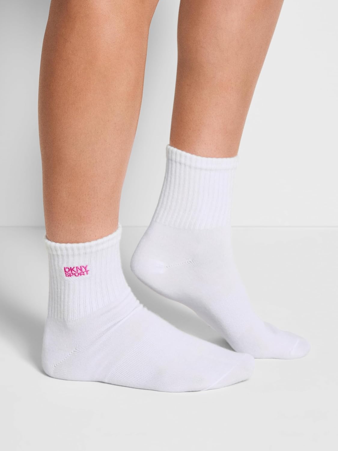 image:imageDKNY Womens 6 Pack Sport Low Crew SocksWhiteMulti