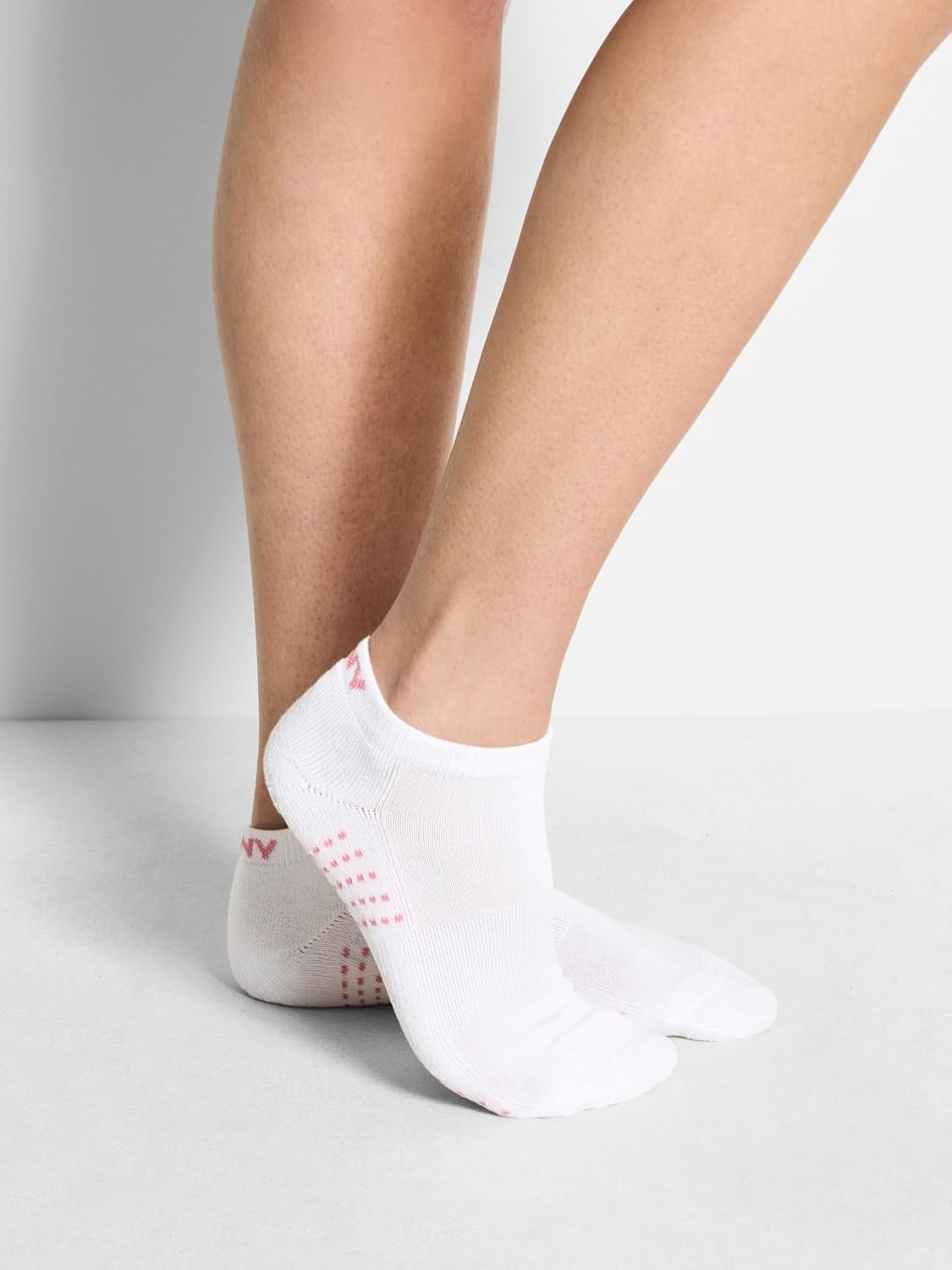image:imageDKNY Womens 8pack Low Cut Socks Arch Support amp Cushioned FootbedWhiteGrey Heather