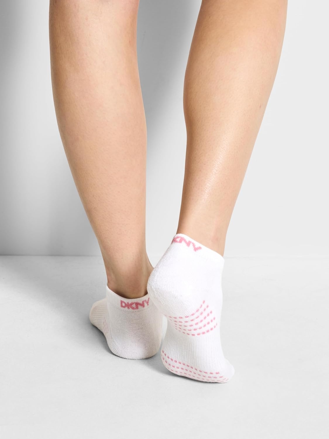 image:imageDKNY Womens 8pack Low Cut Socks Arch Support amp Cushioned FootbedWhiteGrey Heather