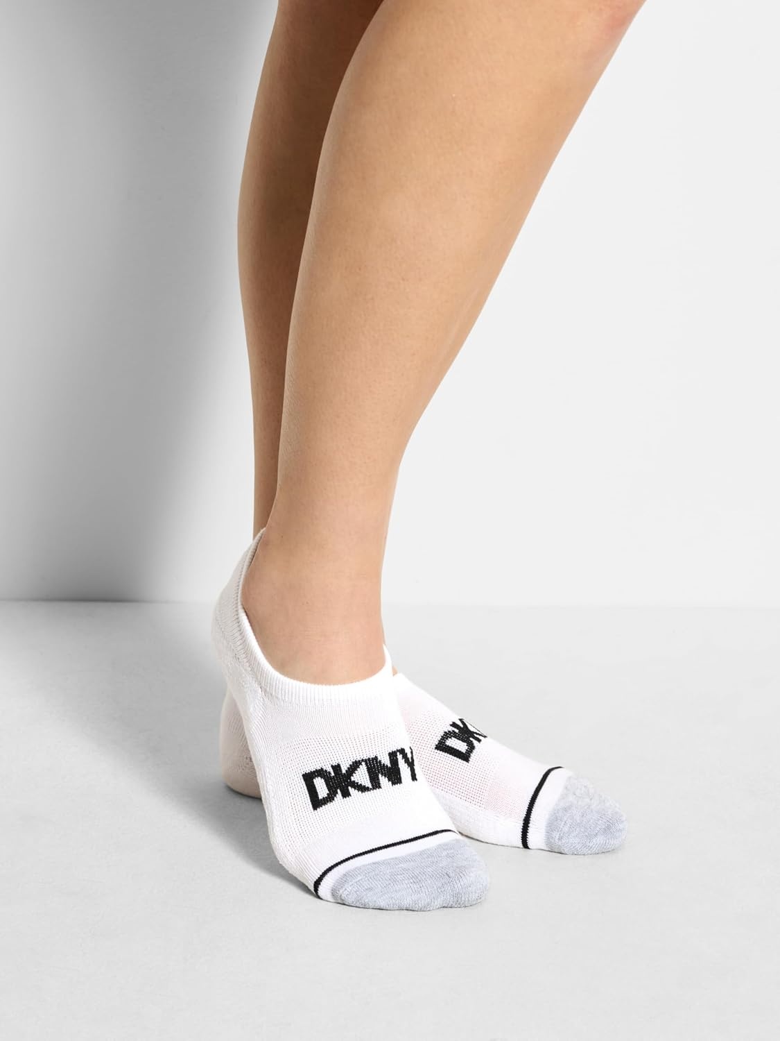 image:imageDKNY Womens 8pack Noshow Liners Arch Support amp Cushioned FootbedWhite