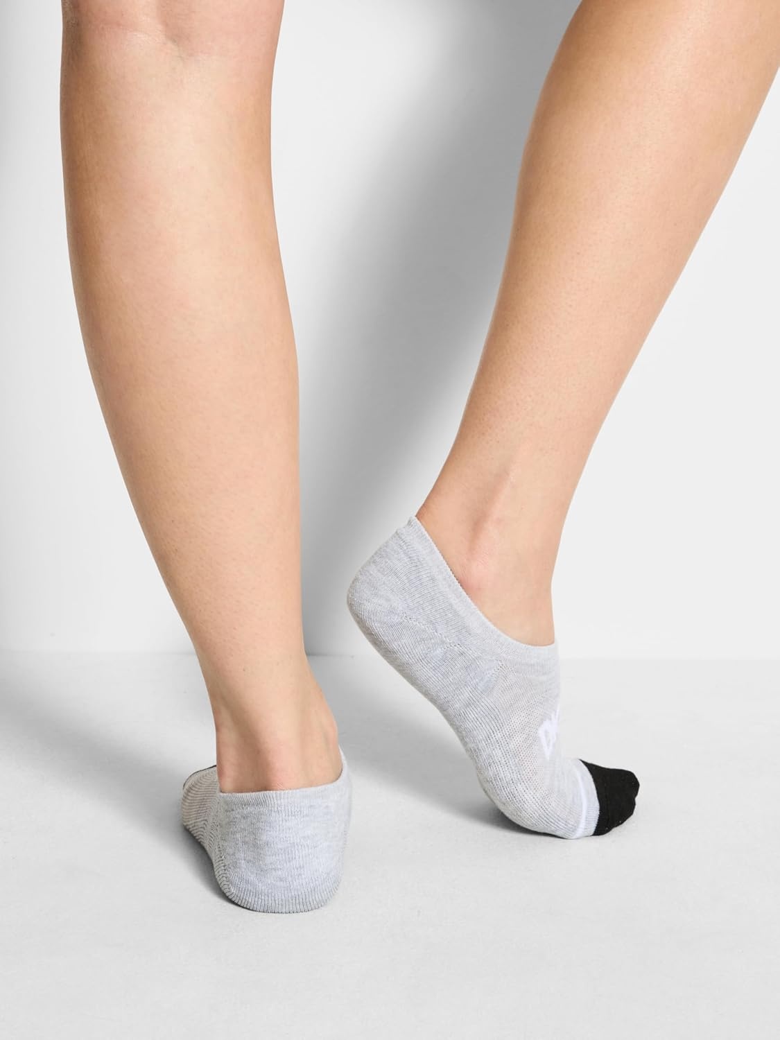 image:imageDKNY Womens 8pack Noshow Liners Arch Support amp Cushioned FootbedWhiteGrey HeatherBlack