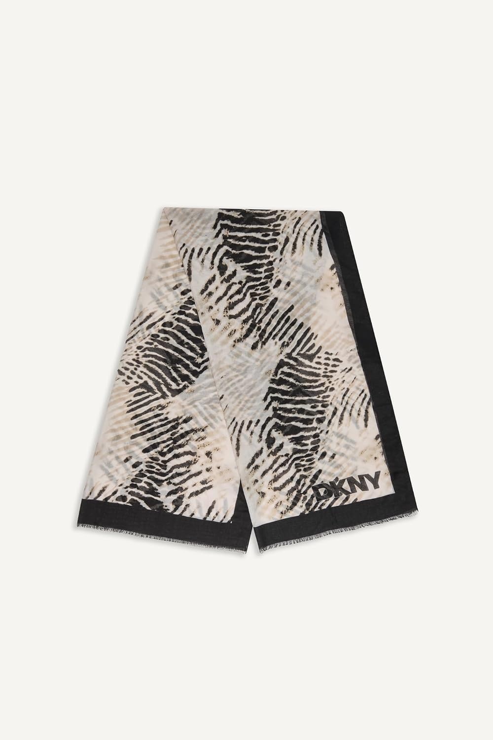 image:imageDKNY Womens Animal Print Oversized Wrap Scarf Black One Size