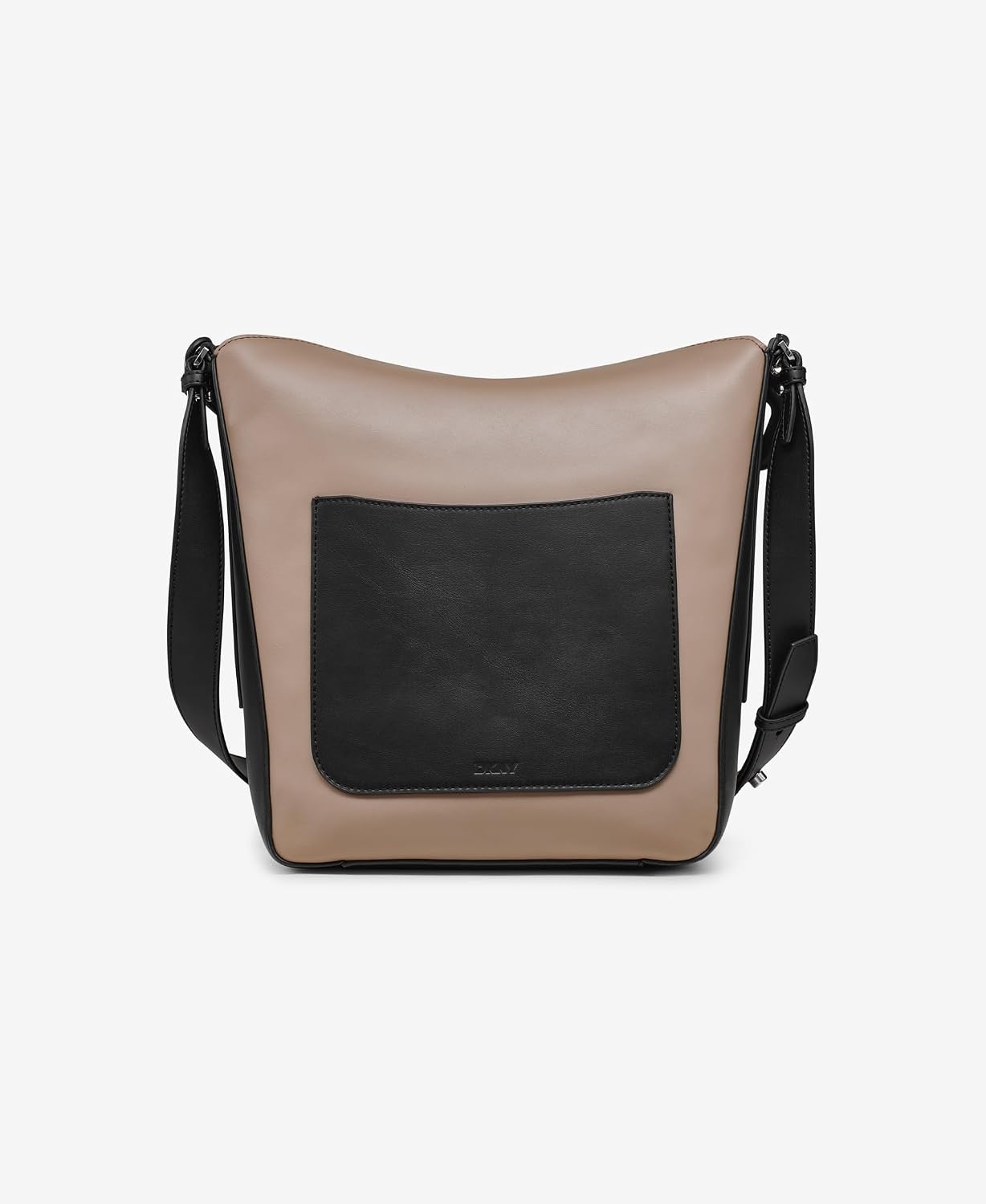 image:imageDKNY Womens Aspen Mini Chain Handle Hobo BagIvoryShitakeBlack