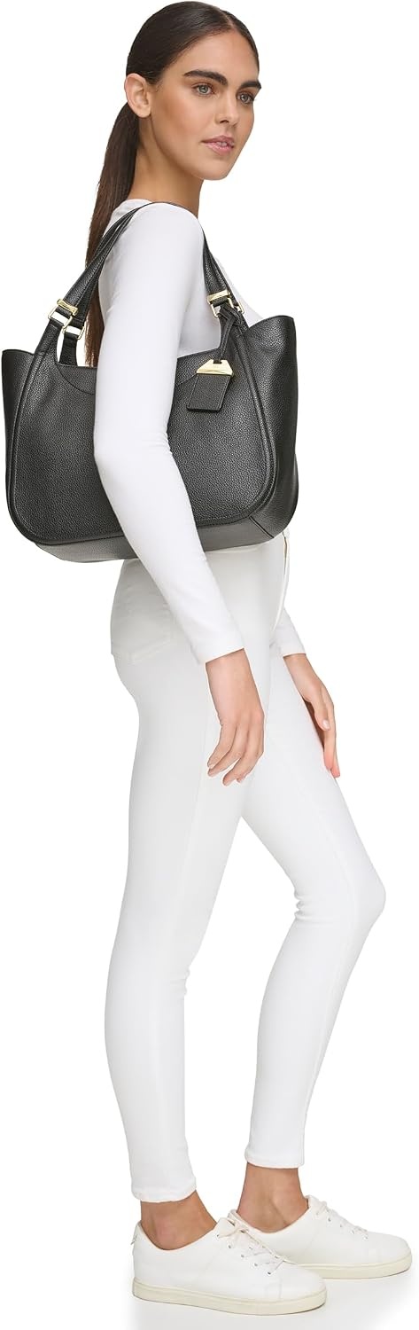 image:imageDKNY Womens Barbara Shopper BagBlackGold