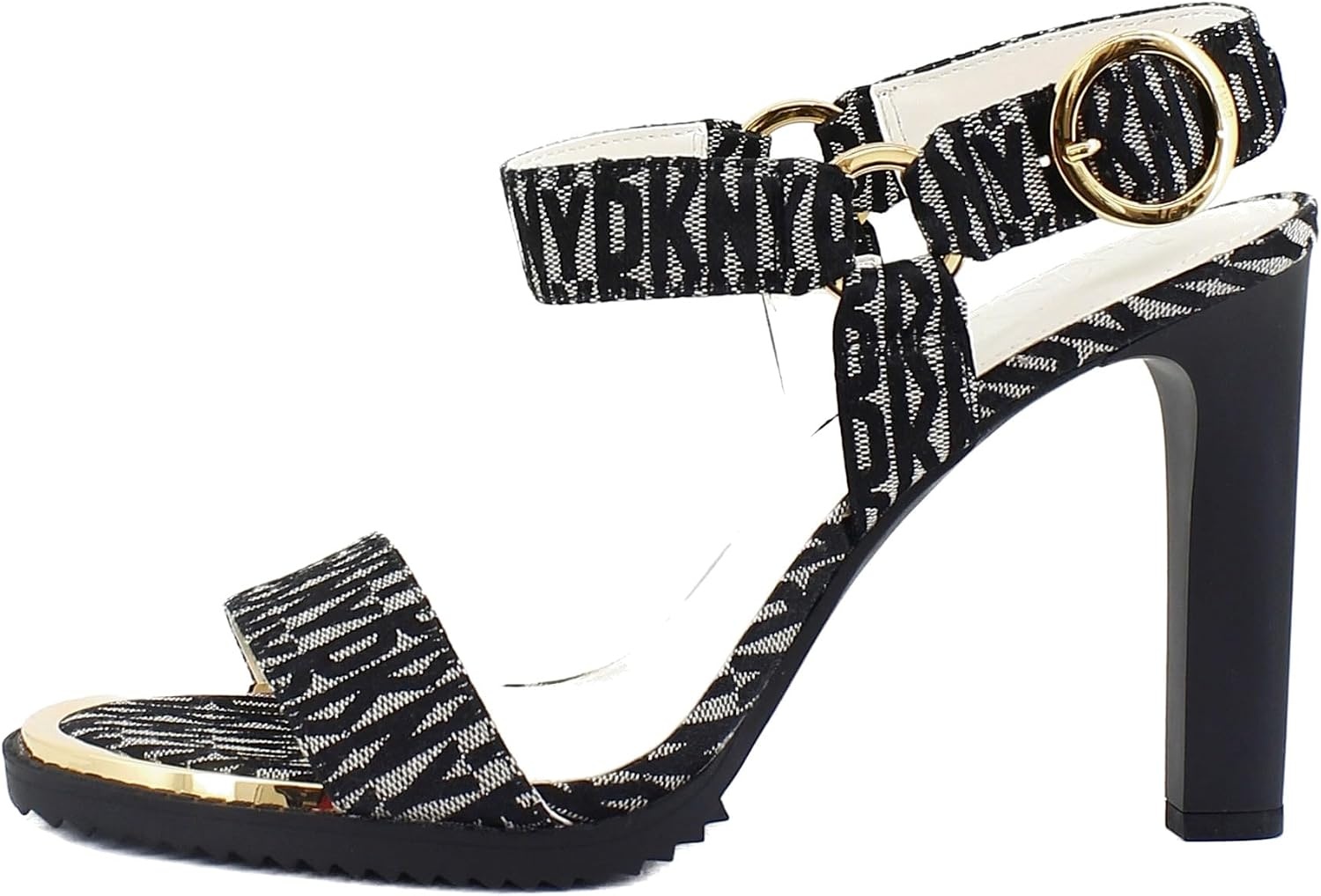 image:imageDKNY Womens Blaire Evening Ankle Strap Dress HeelBlackEggnog