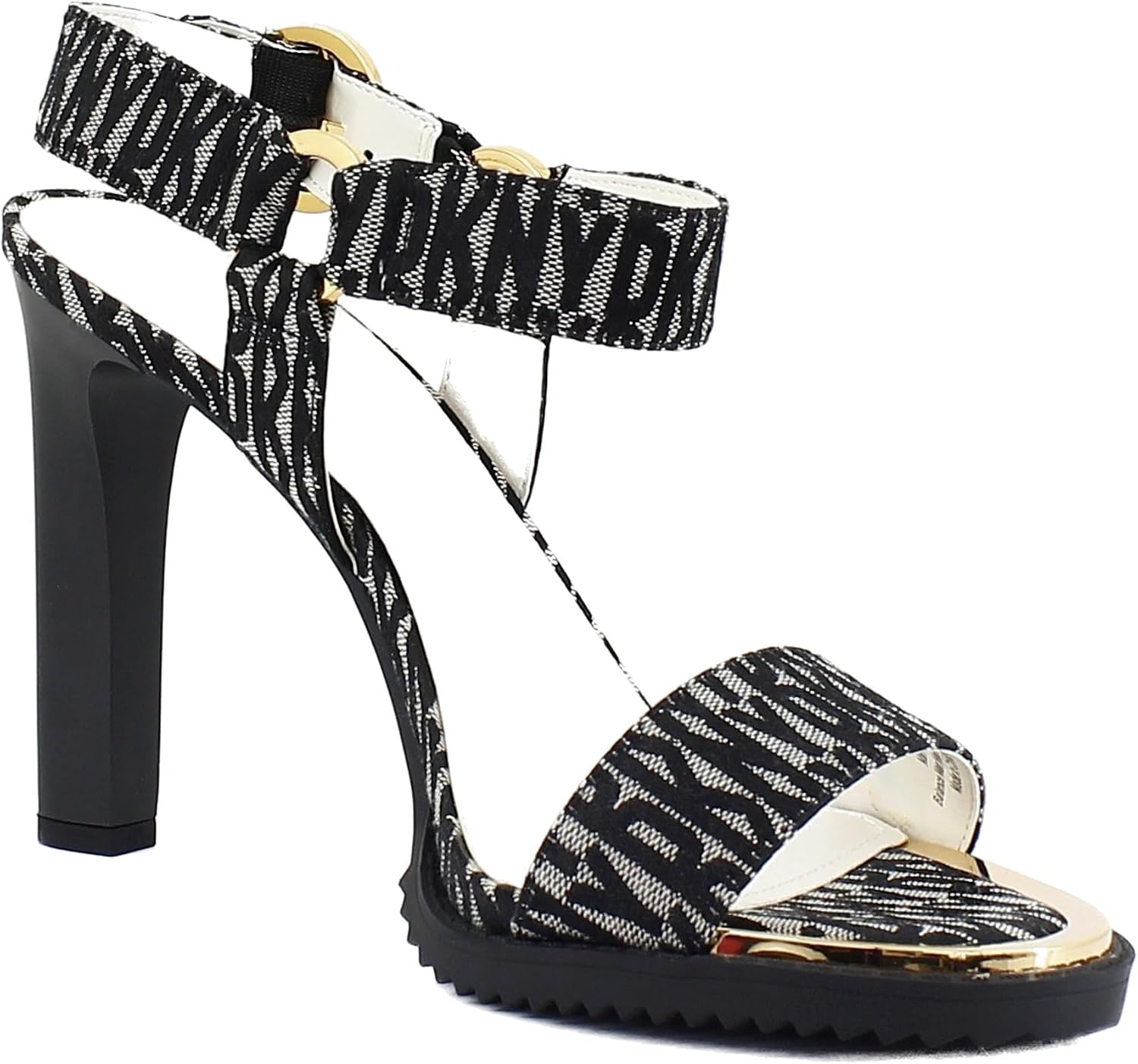 image:imageDKNY Womens Blaire Evening Ankle Strap Dress HeelBlackEggnog