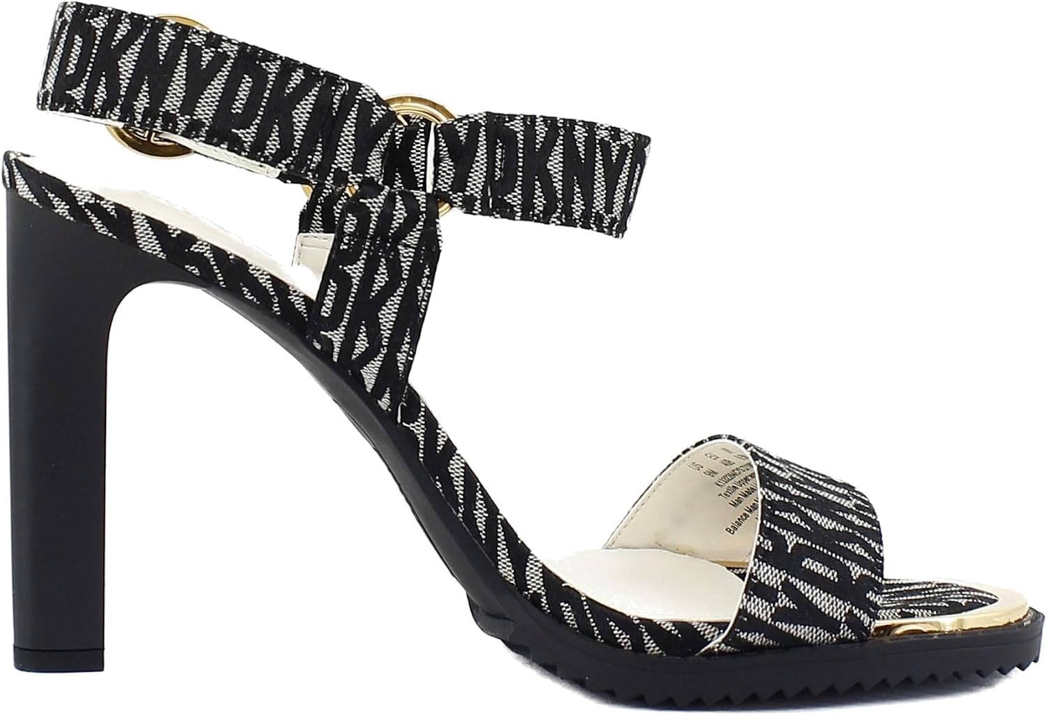 image:imageDKNY Womens Blaire Evening Ankle Strap Dress HeelBlackEggnog