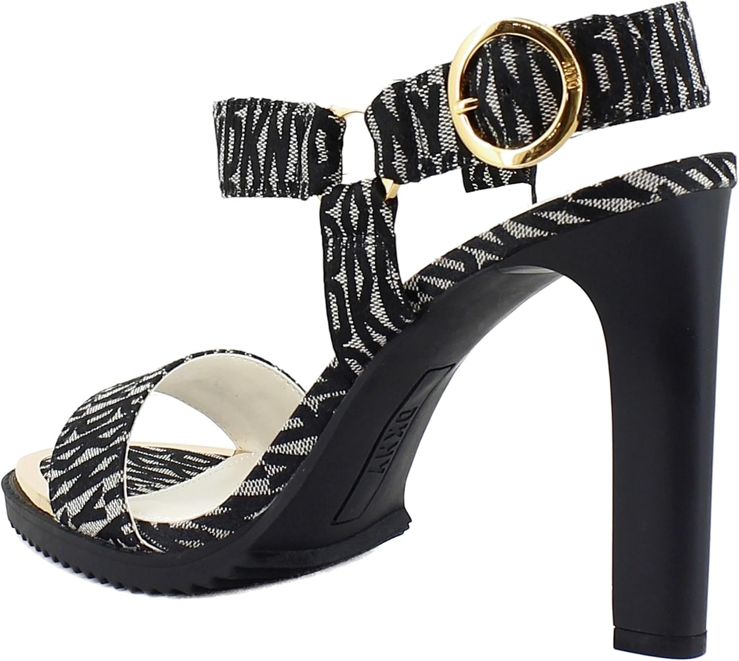 image:imageDKNY Womens Blaire Evening Ankle Strap Dress HeelBlackEggnog