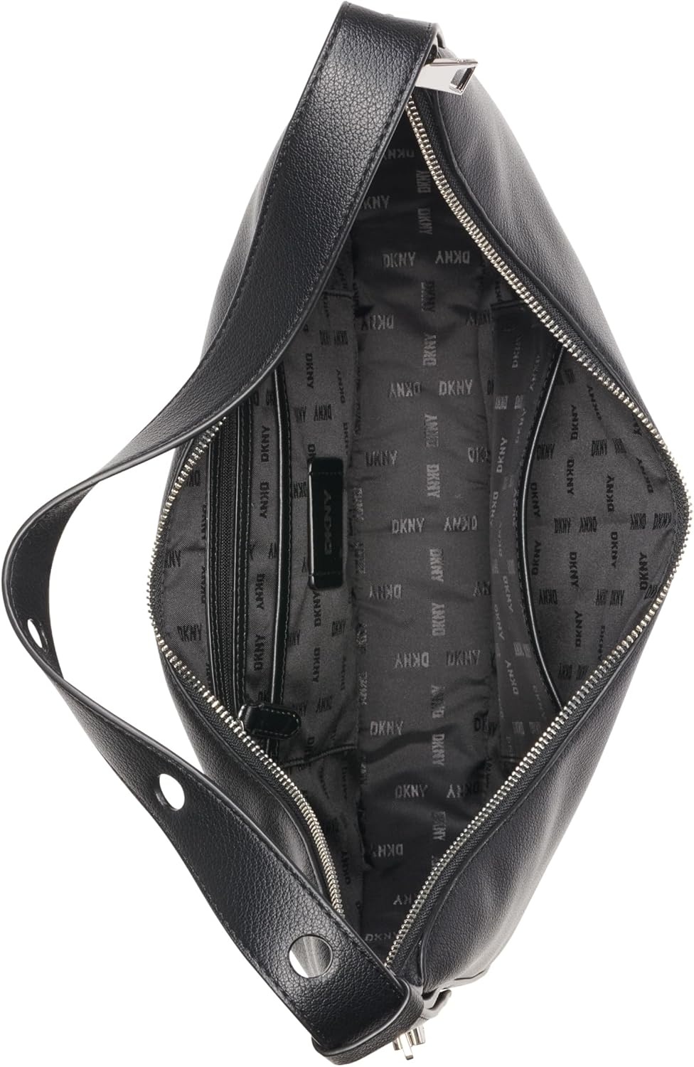 image:imageDKNY Womens Bleeker Hobo BagBlackSilver