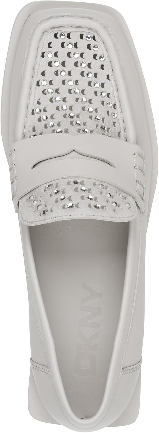 image:imageDKNY Womens Blevins Studded Heeled LoaferSoft White