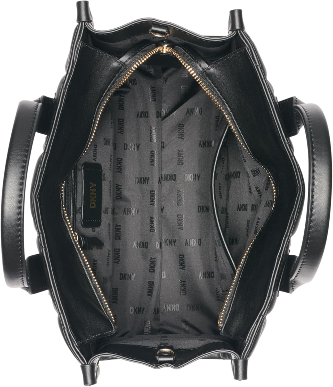 image:imageDKNY Womens Bodhi Mini Tote BagBlackGold