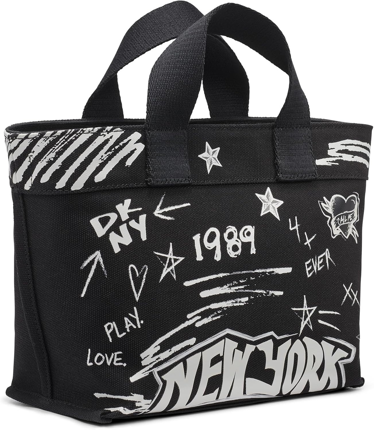 image:imageDKNY Womens Brady Small Crossbody Tote BagBlackSilver