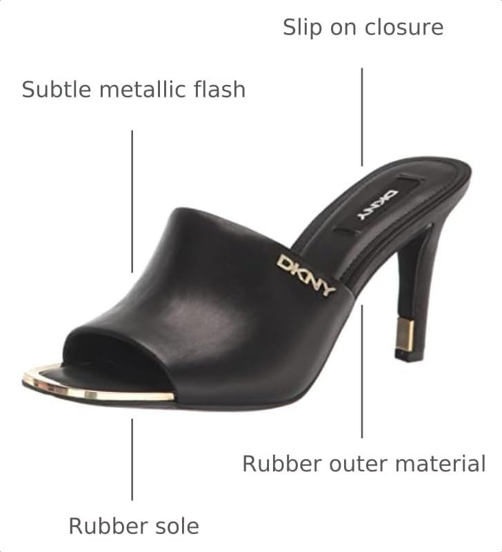 image:imageDKNY Womens Bronx Open Toe Mule HeelsBlack