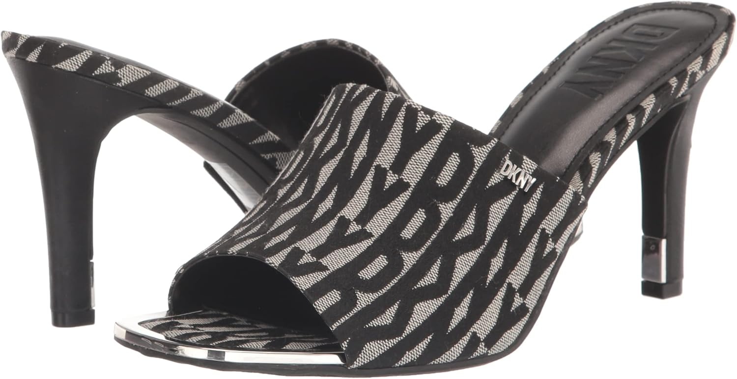 image:imageDKNY Womens Bronx Open Toe Mule HeelsBlackEggnog