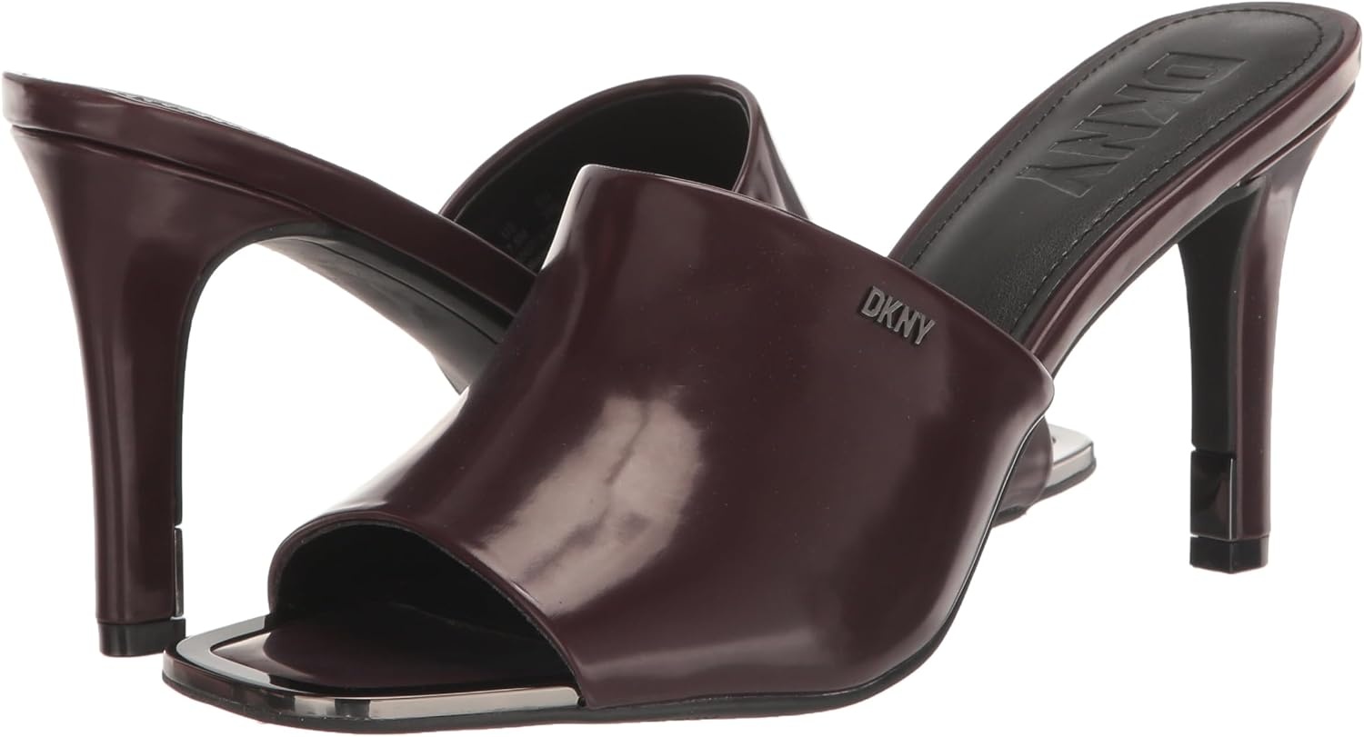 image:imageDKNY Womens Bronx Open Toe Mule HeelsBordeaux