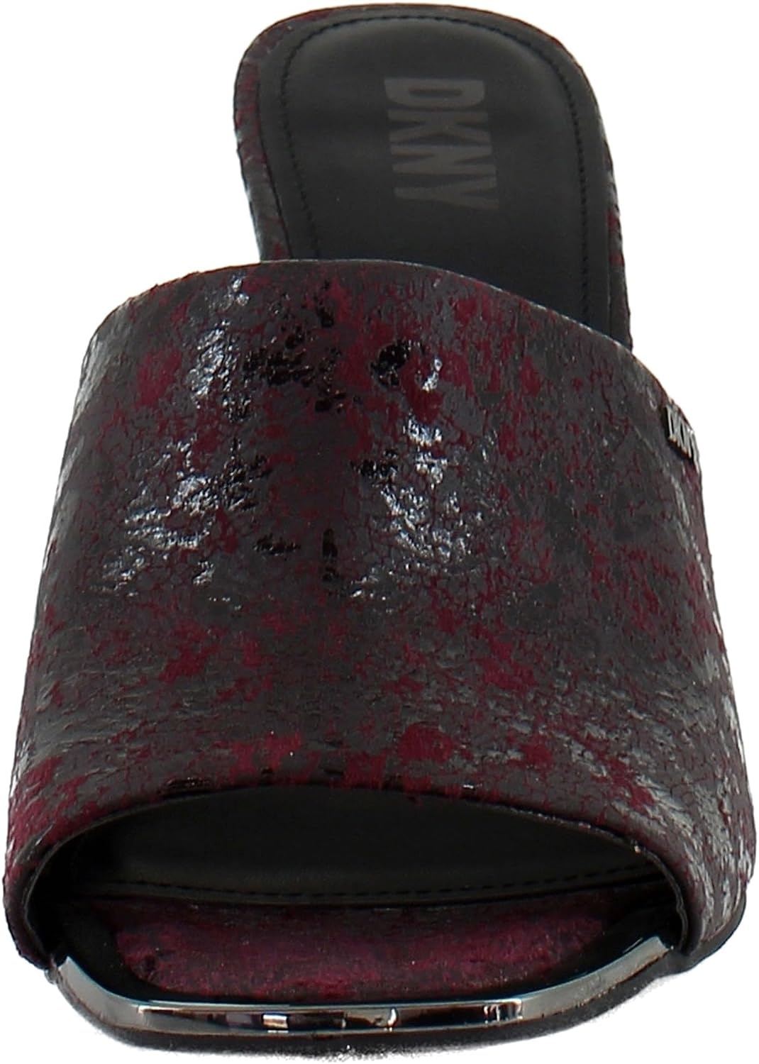 image:imageDKNY Womens Bronx Open Toe Mule HeelsBordeaux Print