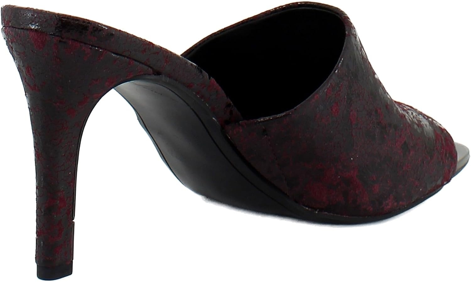 image:imageDKNY Womens Bronx Open Toe Mule HeelsBordeaux Print