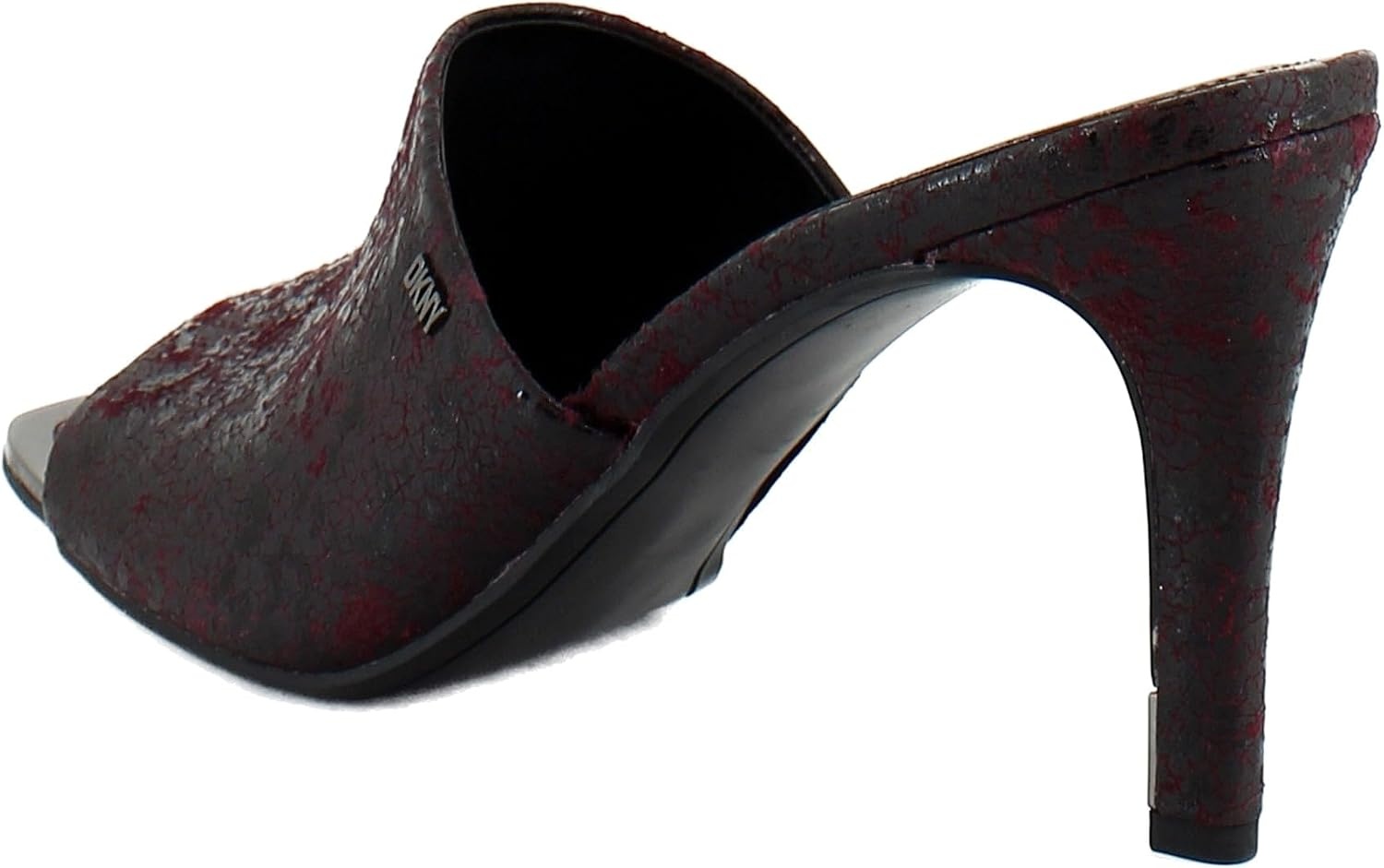 image:imageDKNY Womens Bronx Open Toe Mule HeelsBordeaux Print