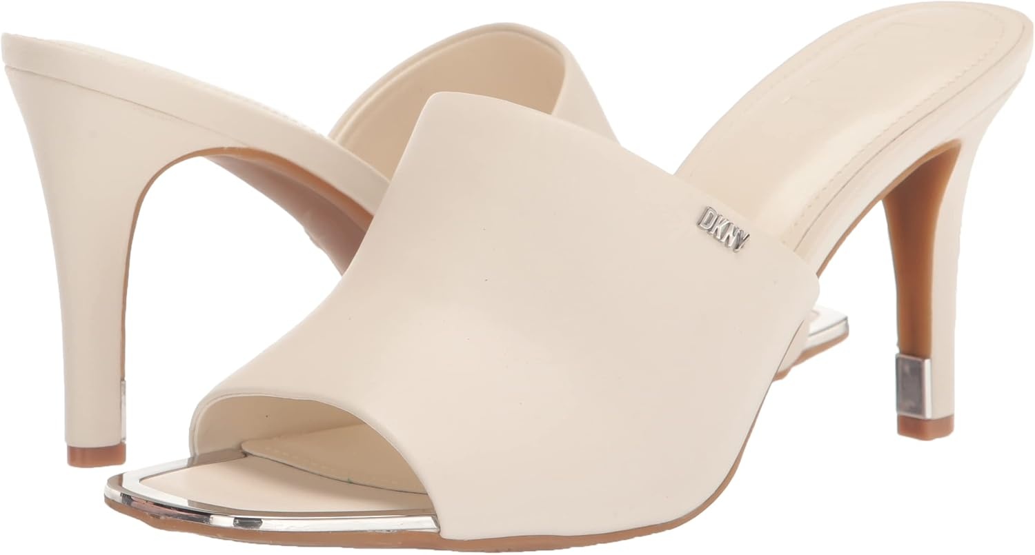 image:imageDKNY Womens Bronx Open Toe Mule HeelsEgg Nog