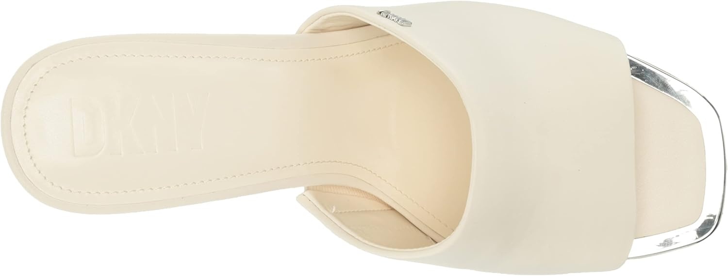 image:imageDKNY Womens Bronx Open Toe Mule HeelsEgg Nog