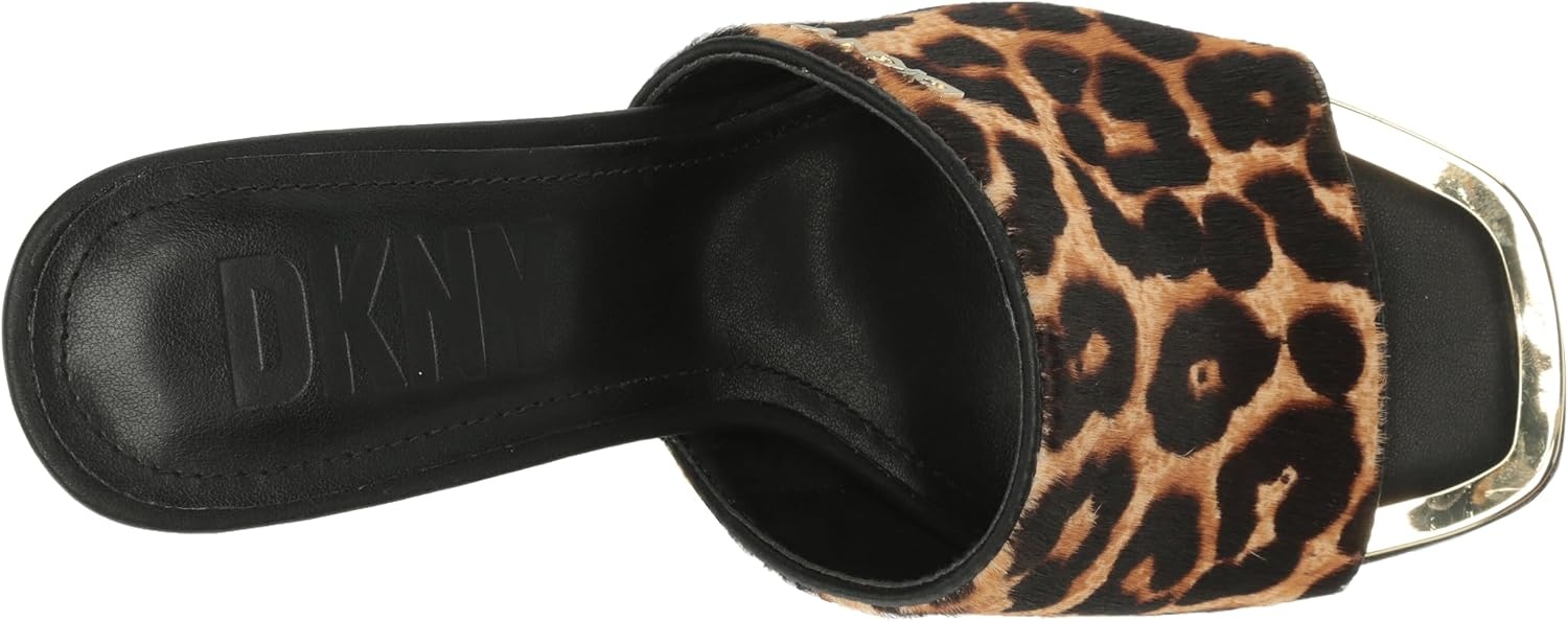 image:imageDKNY Womens Bronx Open Toe Mule HeelsLeopard