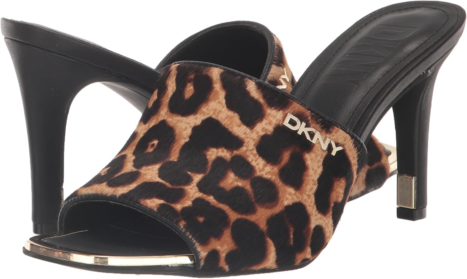 image:imageDKNY Womens Bronx Open Toe Mule HeelsLeopard