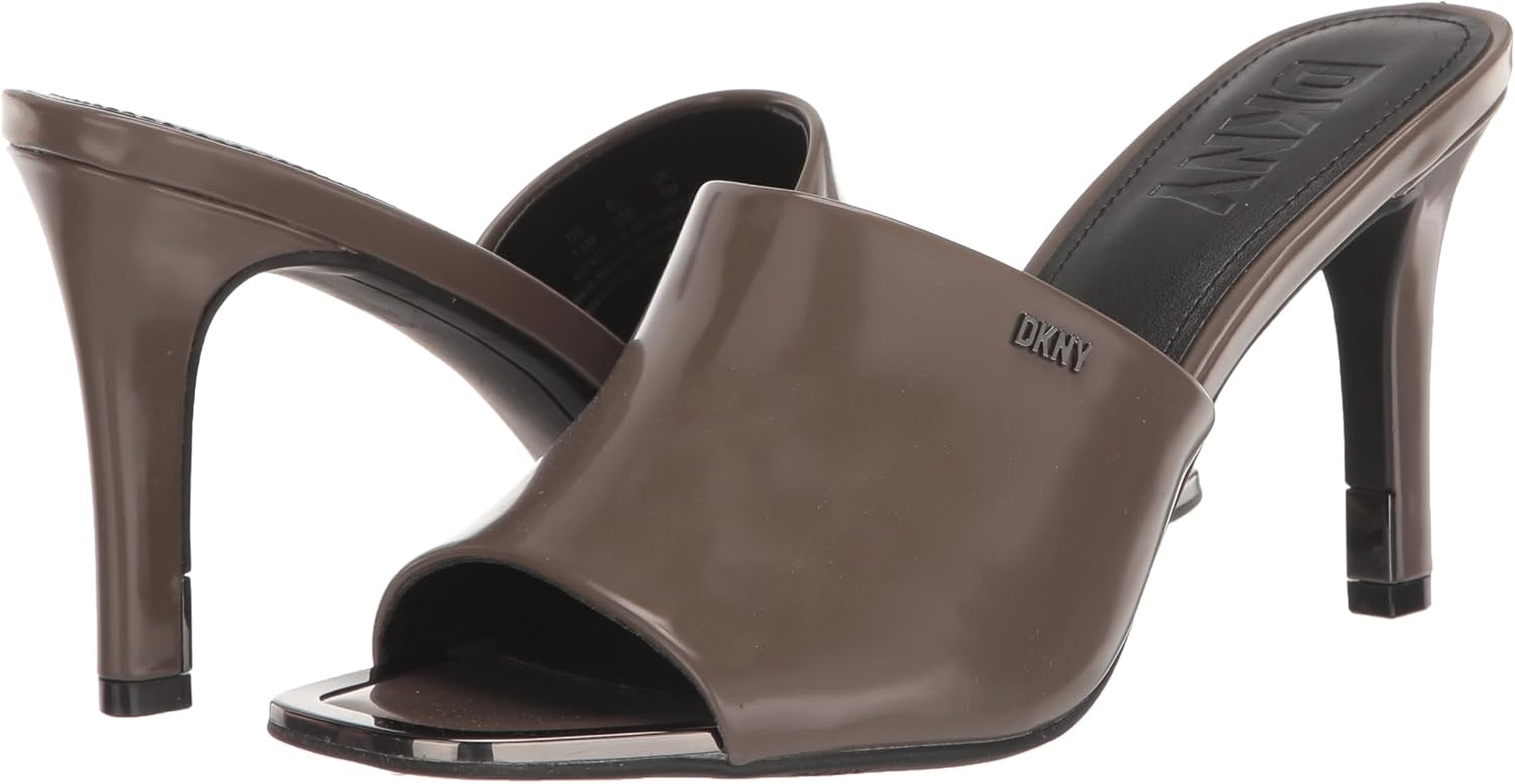 image:imageDKNY Womens Bronx Open Toe Mule HeelsMushroom