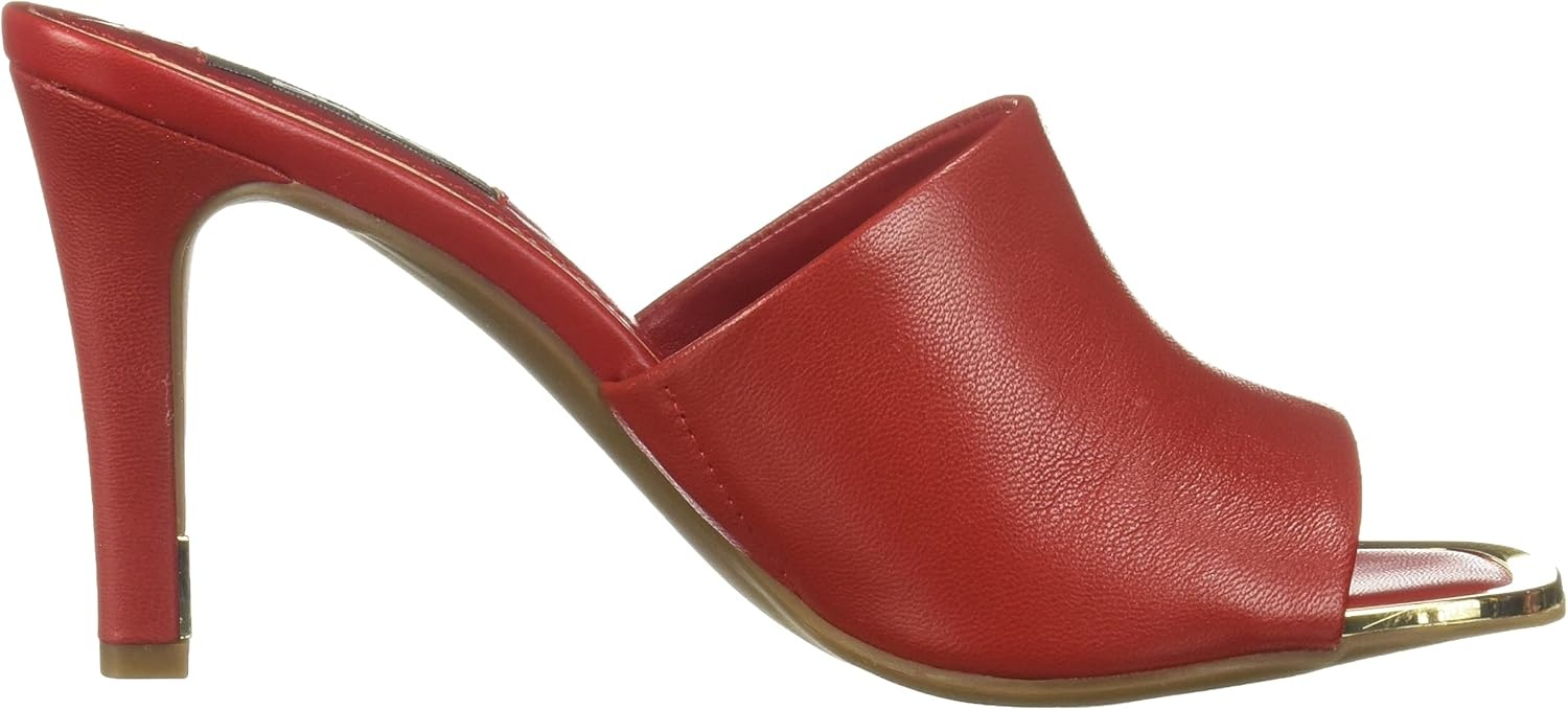image:imageDKNY Womens Bronx Open Toe Mule HeelsRed