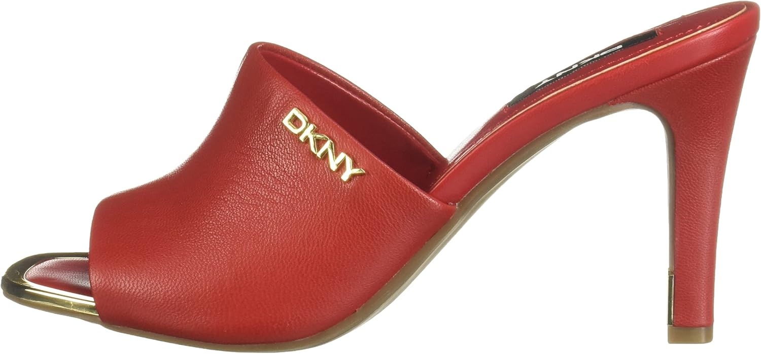 image:imageDKNY Womens Bronx Open Toe Mule HeelsRed