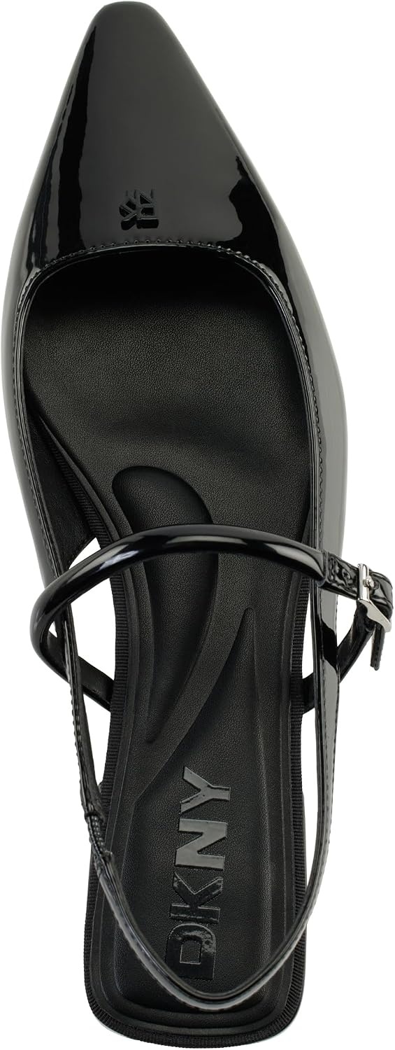 image:imageDKNY Womens Cairo Pointed Toe Slingback Flat MuleBlack