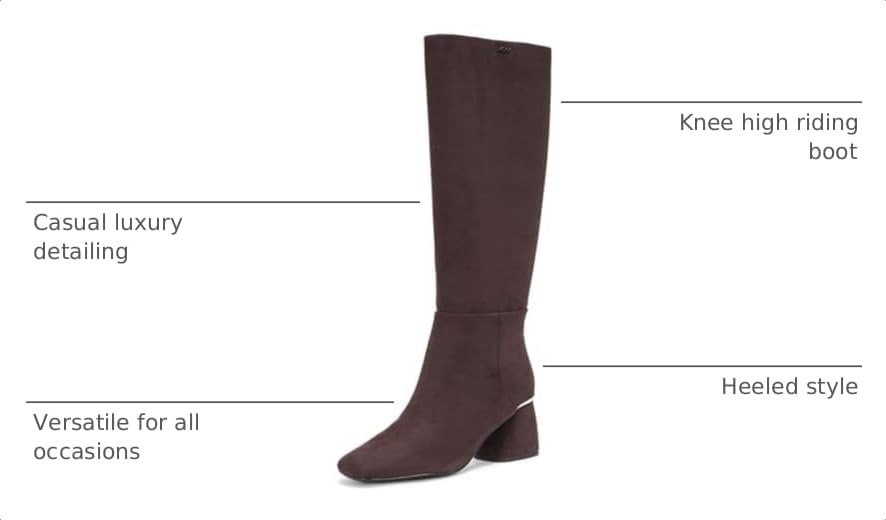 image:imageDKNY Womens Cana Knee High Heeled Riding BootBrown