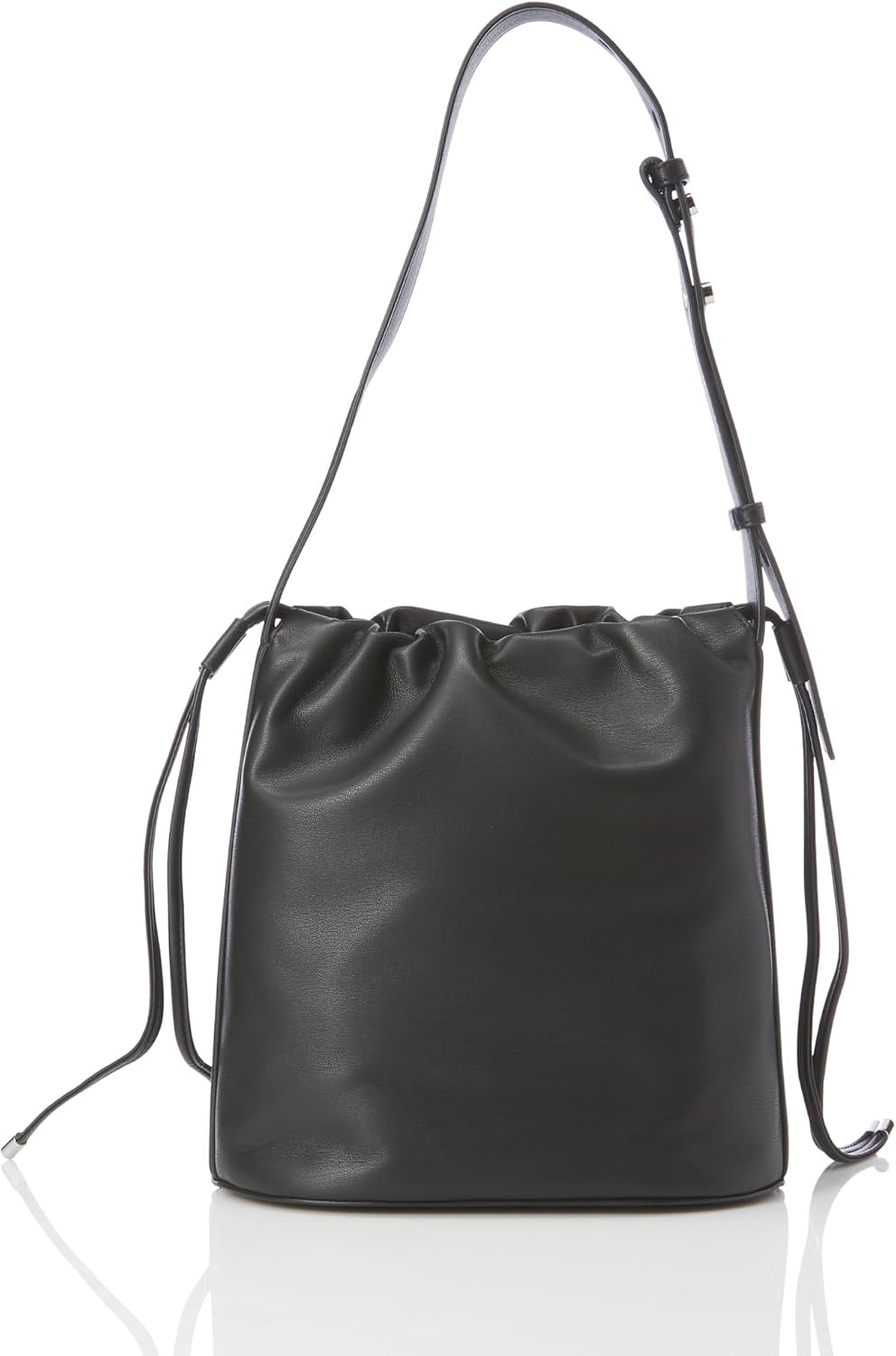 image:imageDKNY Womens Channing Drawstring Bucket BagBlackSilver