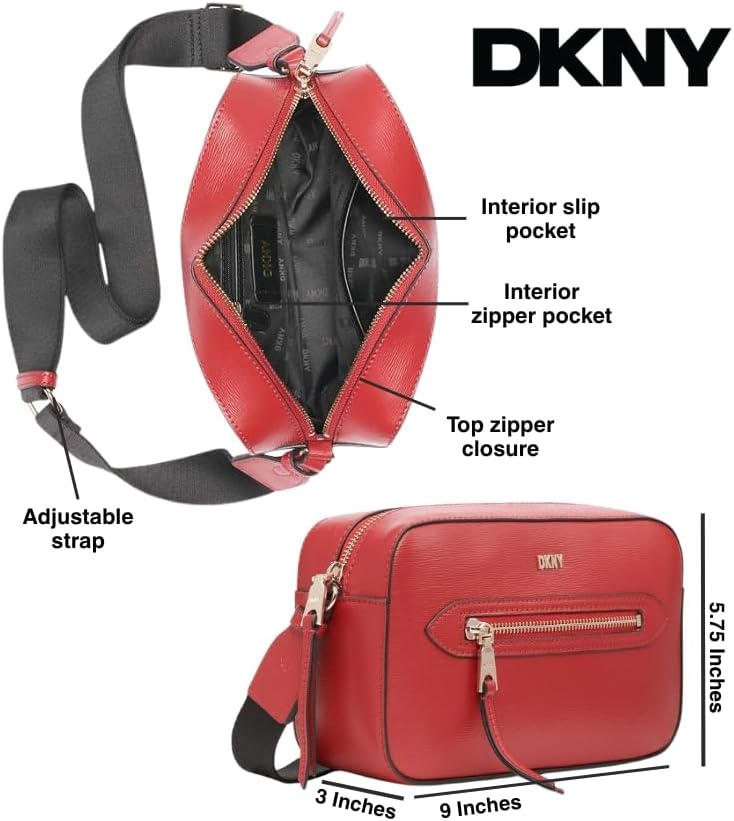 image:imageDKNY Womens Chelsea Camera CrossbodyBright Red