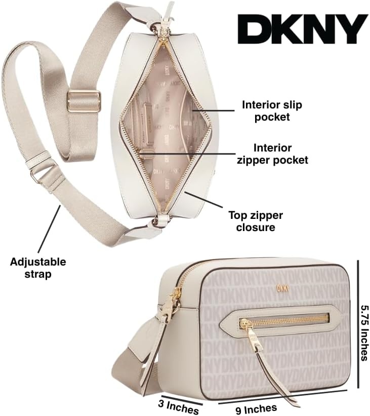 image:imageDKNY Womens Chelsea Camera CrossbodyHempPebble