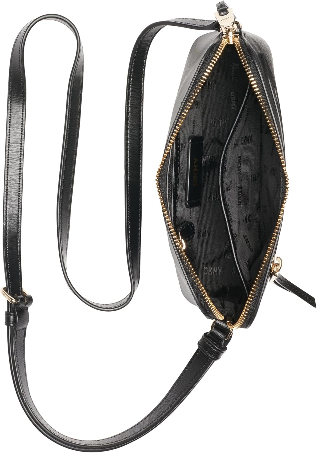 image:imageDKNY Womens Chelsea Dome CrossbodyBlackGold