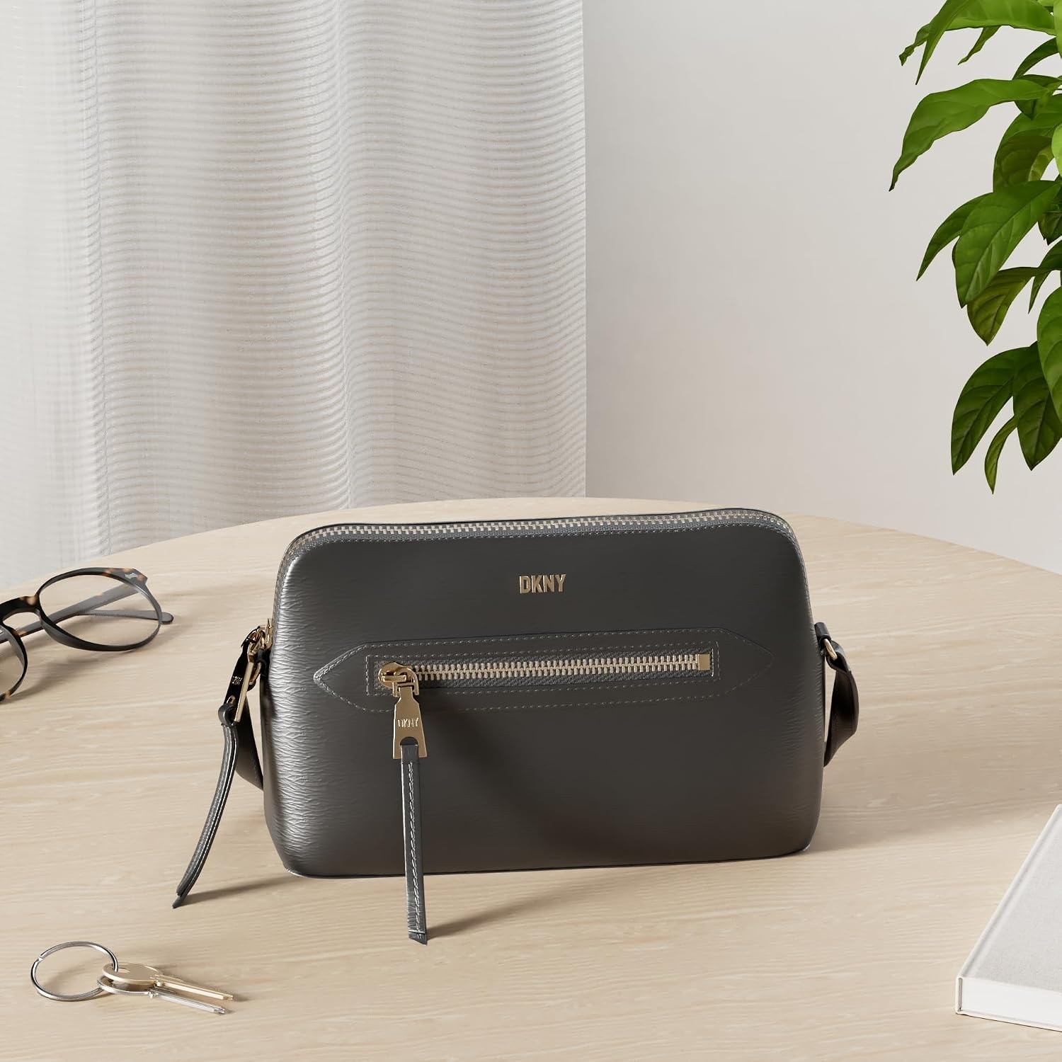 image:imageDKNY Womens Chelsea Dome CrossbodyBlackGold