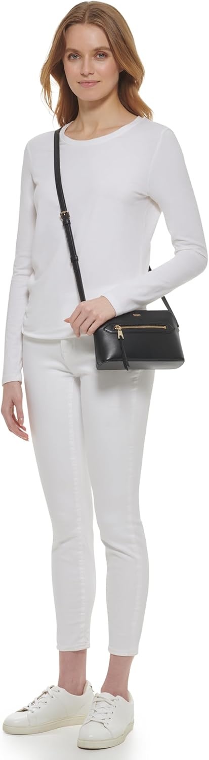 image:imageDKNY Womens Chelsea Dome CrossbodyBlackGold