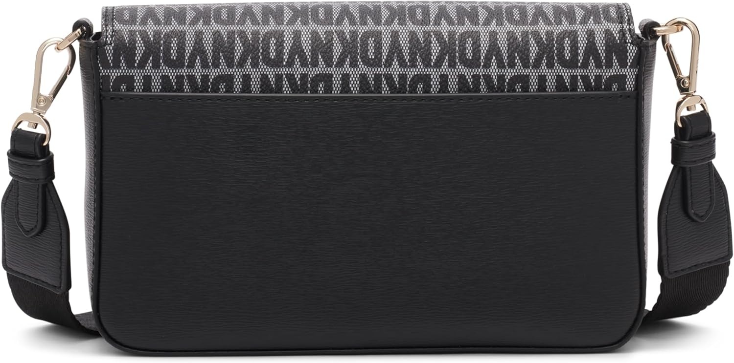 image:imageDKNY Womens Chelsea Medium Flap CrossbodyBlack LogoBlack