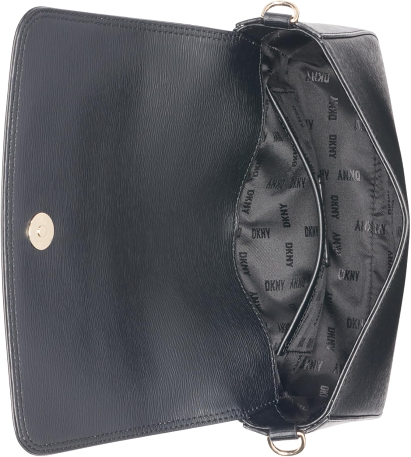 image:imageDKNY Womens Chelsea Medium Flap CrossbodyBlack LogoBlack