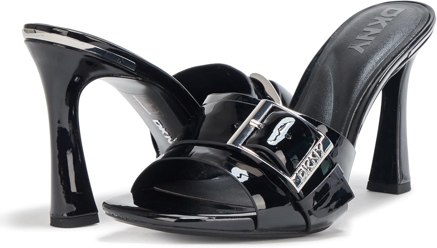 image:imageDKNY Womens Clorissa Evening Sandal Mule Heel with Belt DetailBlack
